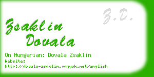 zsaklin dovala business card